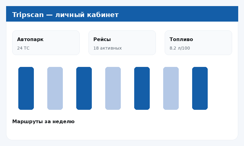 Рабочее место оператора линии сопровождения Tripscan